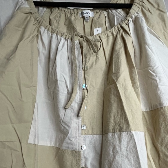 NWT MADEWELL LIGHTWEIGHT COTTON BUTTON FRONT TOP 1X - Picture 3 of 5